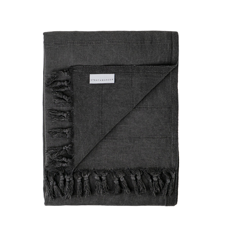 Black Brook Turkish blanket folded
