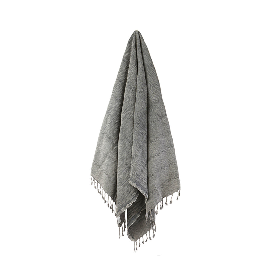 Organic Turkish Brook black towel hanging