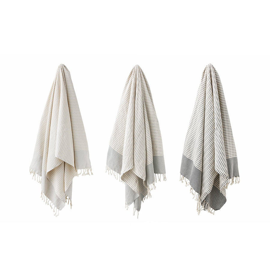 Herringbone Turkish Cotton Towel - Beige — Nectar Republic