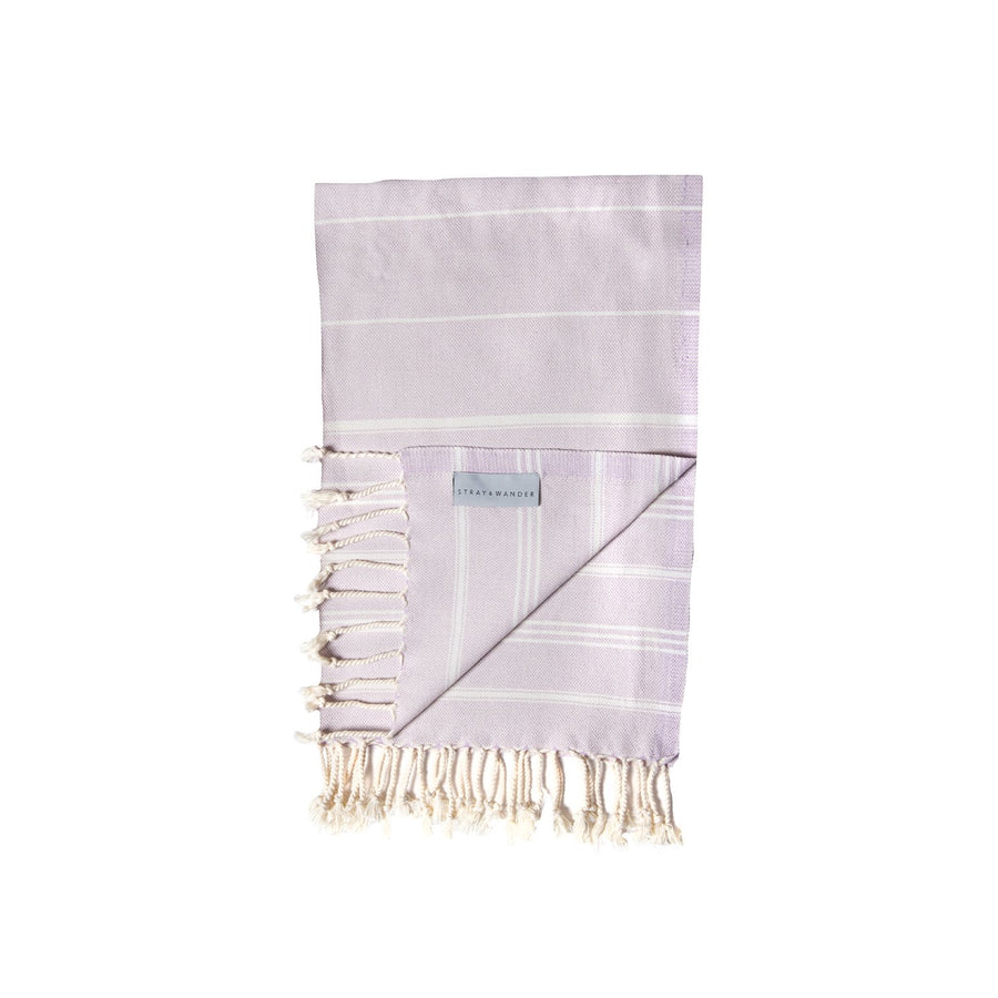 Organic Turkish Cove Lilac small towel flat