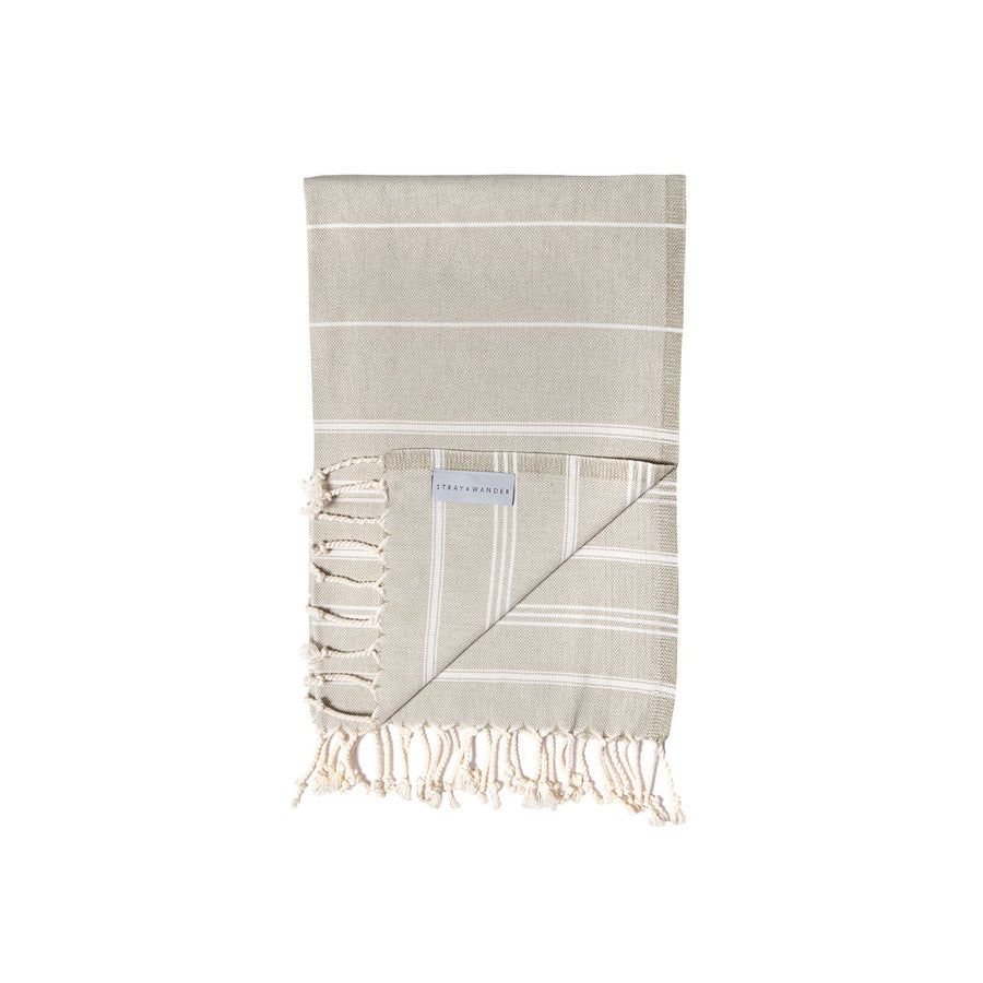 Organic Turkish Cove Olive small towel flat