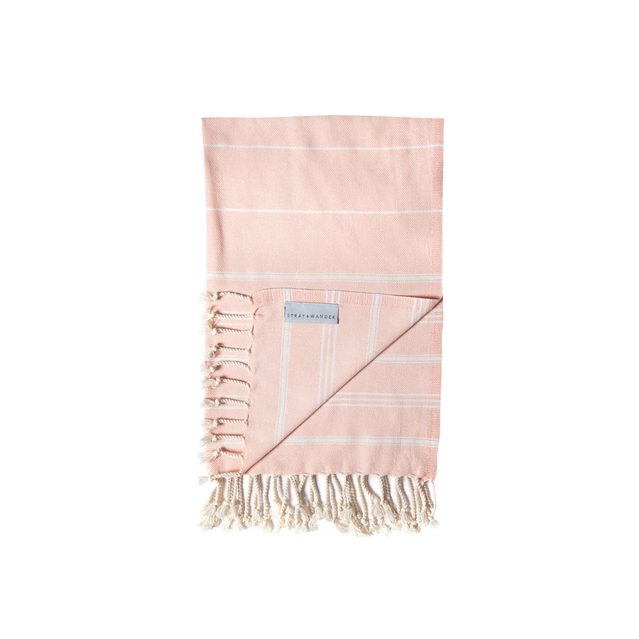 Organic Turkish Cove Salmon small towel flat