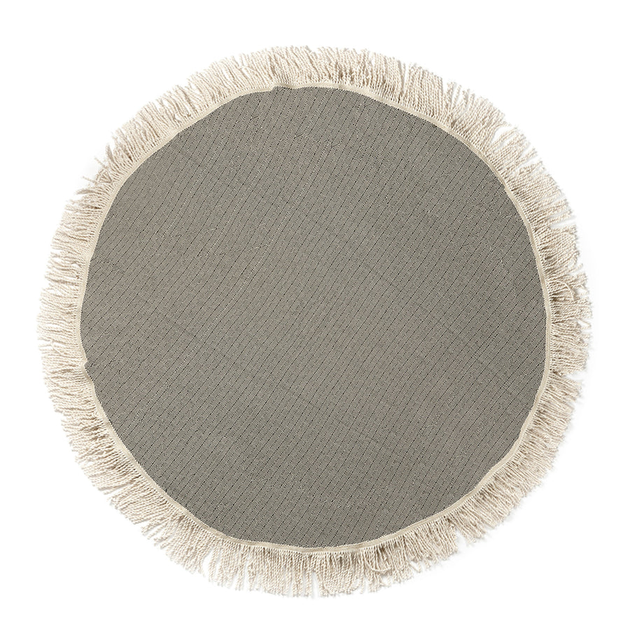 Organic Turkish Luxury Shore Dark Grey Roundie flat