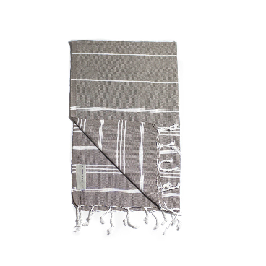 Organic Turkish Marin Brown towel folded