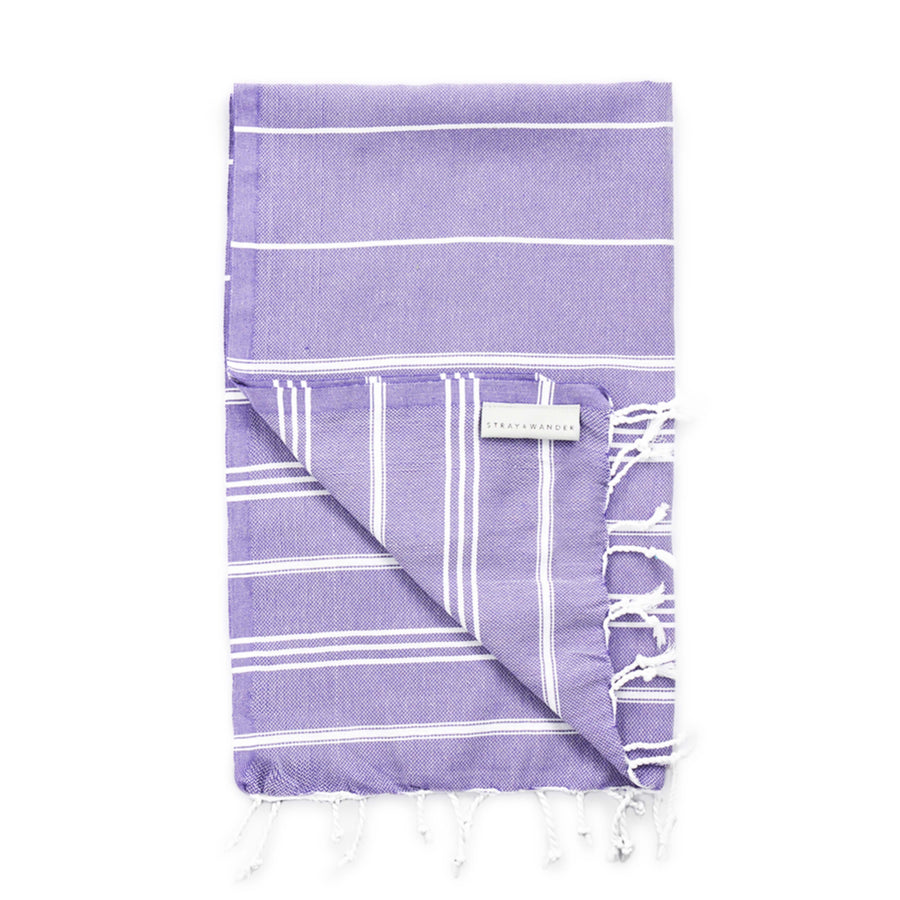 Organic Turkish Marin Royal Purple towel folded