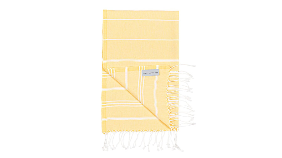 Organic Turkish Marin Sunshine towel folded