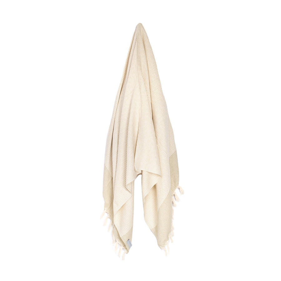 Organic Turkish Repose olive towel hanging