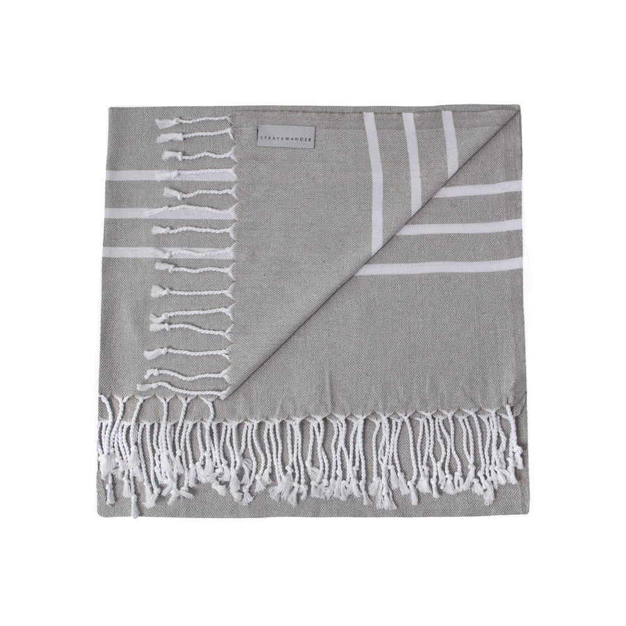 Organic Turkish Riviera olive towel flat