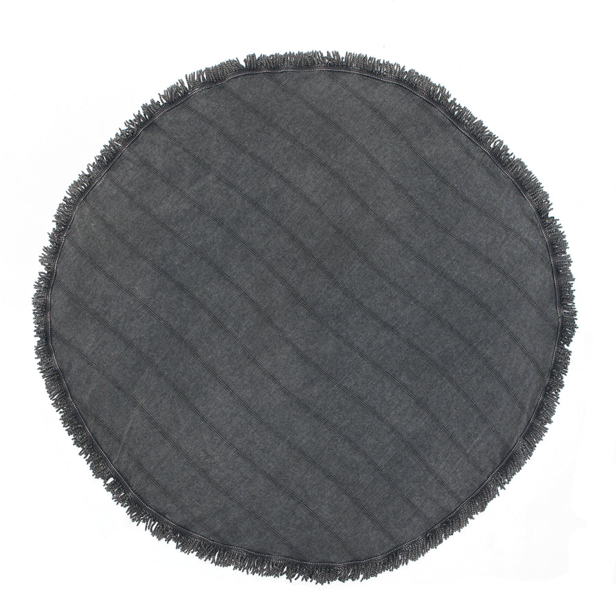 Organic Turkish Brook Dark Grey Roundie flat