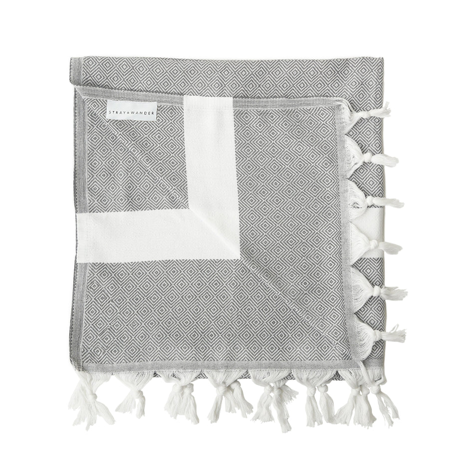 Perfect Classic - Turkish Bath & Beach Towel - Grey