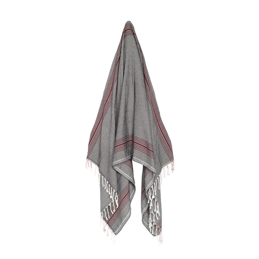 Organic Turkish Su black towel hanging