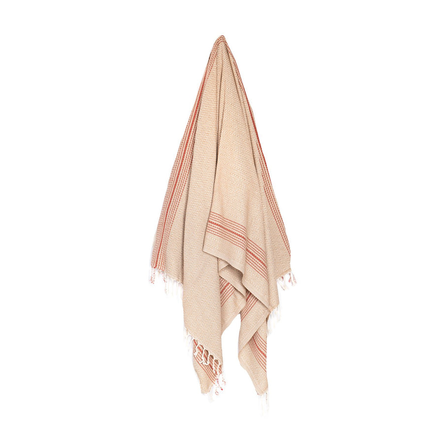 Organic Turkish Su camel towel hanging